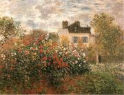 Claude Monet The Artist-s Garden Argenteuil oil painting artist